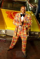 Big Boi of OutKast promotional portrait for 'The Way You Move' music video, Universal Studios backlot, Los Angeles, 2003, photographed by Annamaria DiSanto