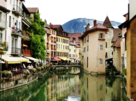 Picturesque canals of Annecy, France, known as the Venice of the Alps, photographed by Annamaria DiSanto