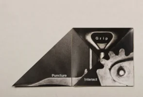 3D foldable photographic illustration of a corkscrew by Annamaria DiSanto