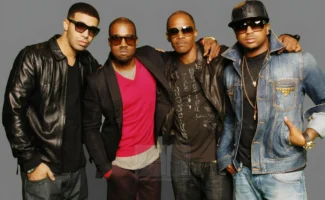 Behind-the-scenes of Jamie Foxx's 'Digital Girl (Remix)' music video shoot featuring Drake, Kanye West, and The-Dream, photographed by Annamaria DiSanto