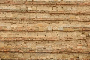 Ancient brick excavation in Pompeii, Italy, photographed by Annamaria DiSanto