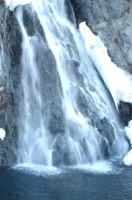 Lowell Creek Waterfall in Seward, Alaska, photographed by Annamaria DiSanto