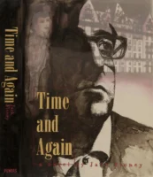 Layered illustration in mixed media of the cover for the book Time and Again by Jack Finney, by Annamaria DiSanto