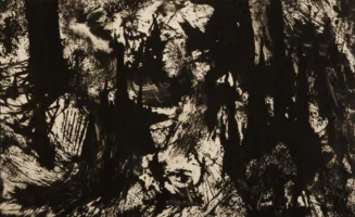 Abstract illustratration by metal ink pressing by Annamaria DiSanto
