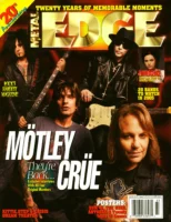 Motley Crue on the cover of Metal Edge magazine. Music photography by Annamaria DiSanto