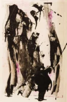 Abstract, metal ink pressing