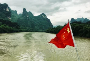 Lijiang River in Guangxi, China, photographed by Annamaria DiSanto